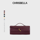 Chrisbella Serena Long Woven Clutch