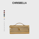 Chrisbella Serena Long Woven Clutch