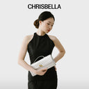 Chrisbella Serena Long Woven Clutch