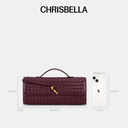 Chrisbella Serena Long Woven Clutch