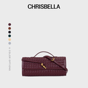 Chrisbella Serena Long Woven Clutch